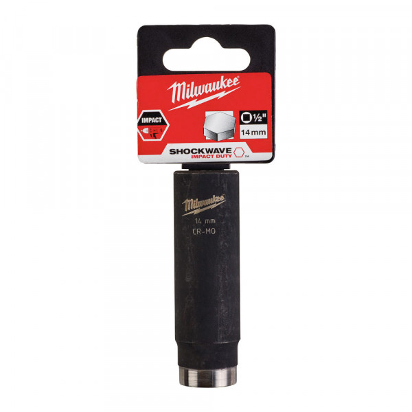 Milwaukee SHOCKWAVE™ IMPACT DUTY ½″ Impact Sockets - Deep 14mm