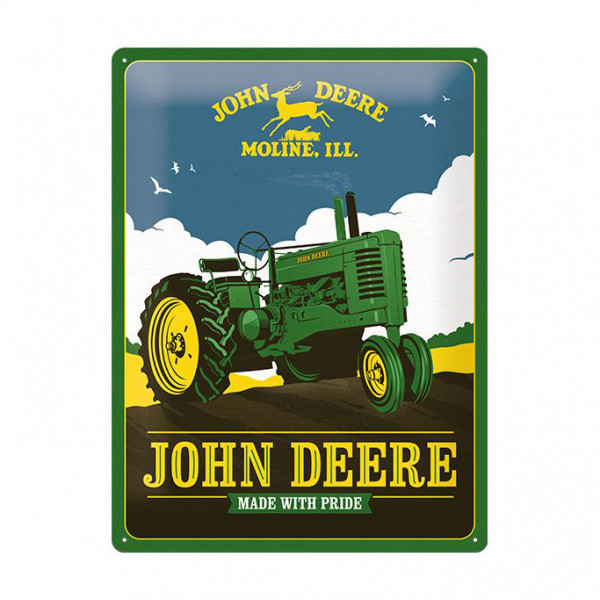 John Deere 'Made With Pride' Tin Sign
