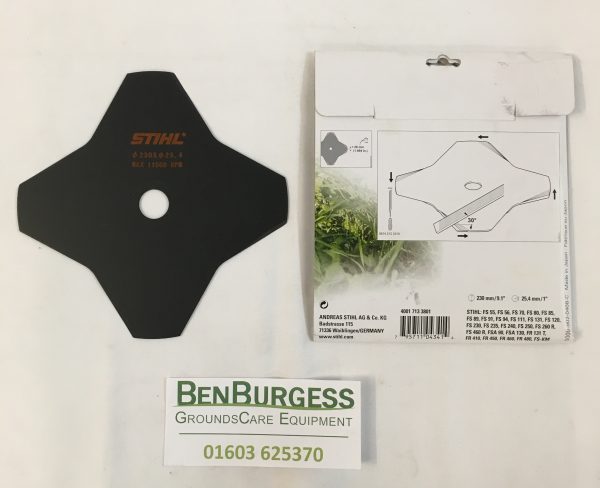 STIHL Grass Cutting Blade (4 Blade) 230MM 9.1" - Image 2