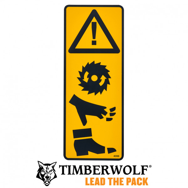 Timberwolf Safety Decal - Keep Hands & Feet Out 4099