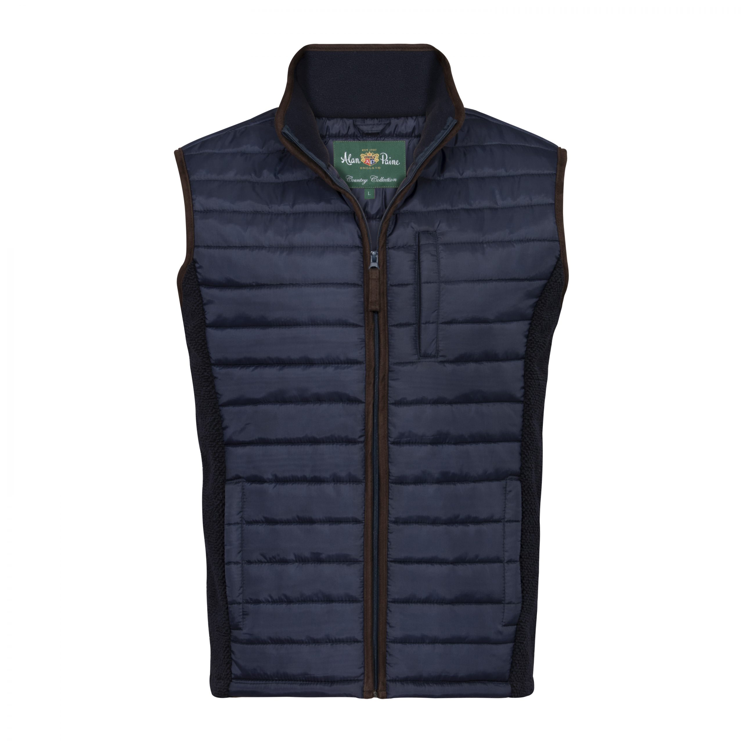 Alan Paine Highshore Mens Quilted Gilet - Dark Navy - Ben Burgess