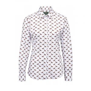 Ladies Dog-Print Blouse