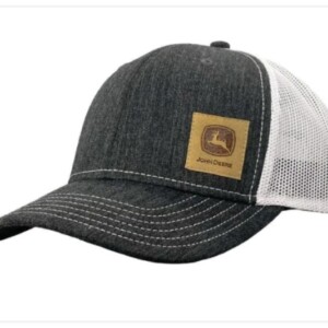 John Deere Adults Black & White Mesh Trucker Cap