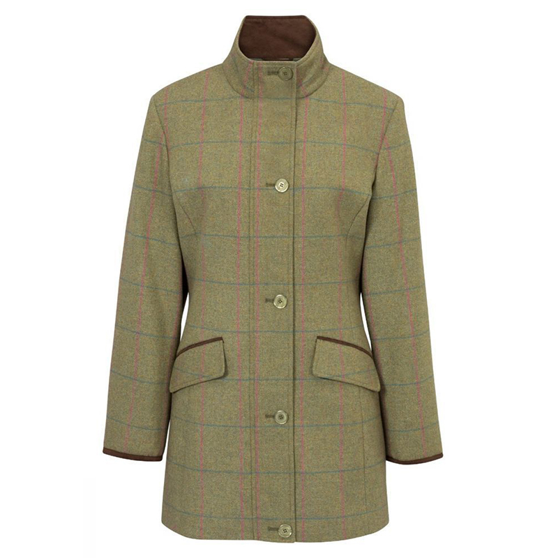 Alan Paine Combrook Ladies Tweed Field Jacket In Juniper - Ben Burgess