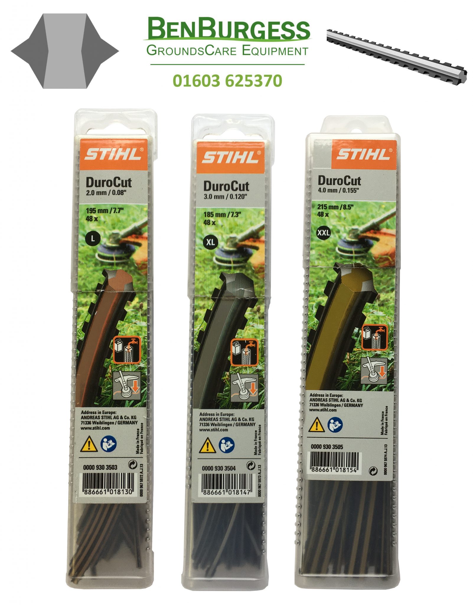 Stihl Line Pieces for DuroCut Mowing Heads Ben Burgess