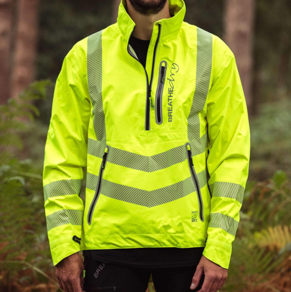 Arbortec BreatheDry® Hi-Vis Waterproof Smock - Yellow