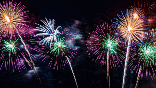 Colourful Firework Display