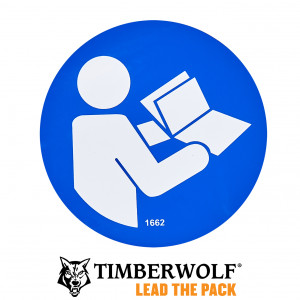 Timberwolf Operating Instructions Decal ID1662