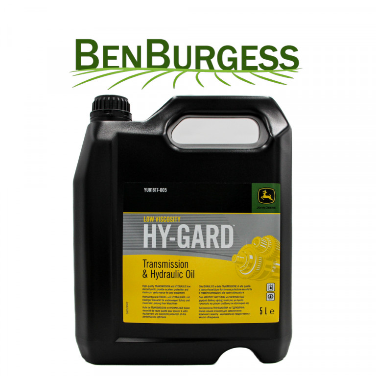 John Deere Low Viscosity HyGard 5L YU81817005 Ben Burgess