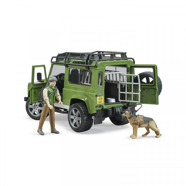 Bruder 02587 Land Rover Defender with Forest Ranger & Dog - Image 4