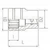 John Deere 1/2" Standard Socket MCKTC142S
