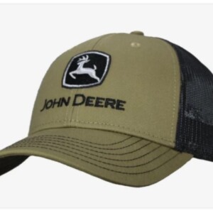 John Deere Adults Black & Green Mesh Trucker Cap