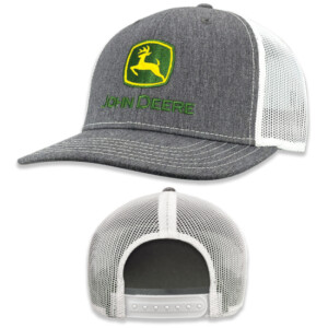 Genuine John Deere Grey and white mesh back cap, MC13083346HG