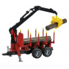 Bruder 02252 Forestry Trailer with Loading Arm and Trunks