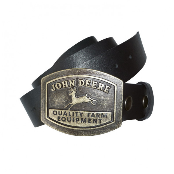 John Deere Historical Logo Leather Belt