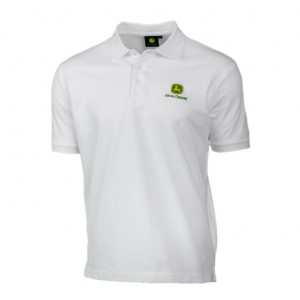 John Deere White Polo Shirt MCL2022110