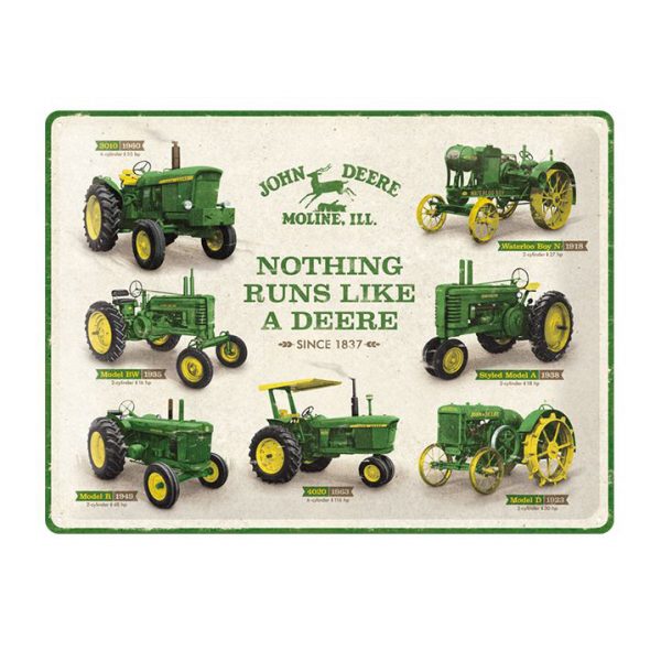 John Deere Tin Sign 30 x 40 cm – History Series