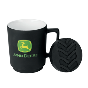 John Deere Matte Black Tracks Mug