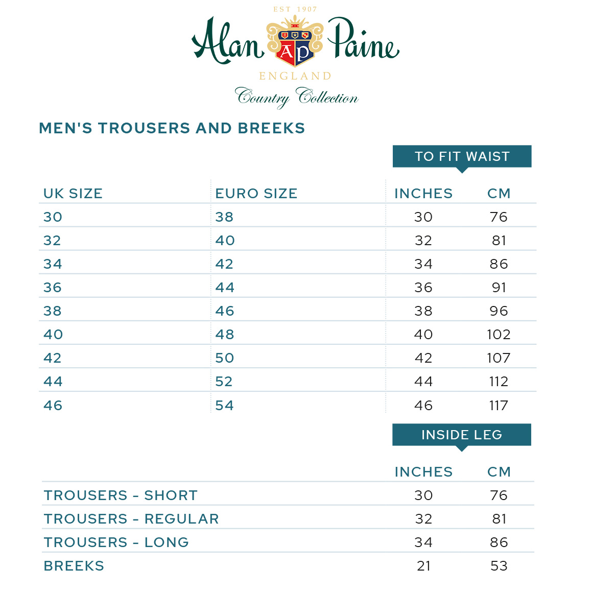 Ralph lauren shoe size guide on sale