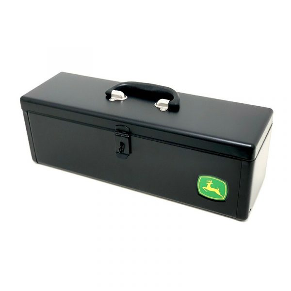 John Deere Black Metal Toolbox