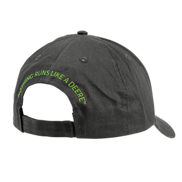 John Deere Black Twill Cap