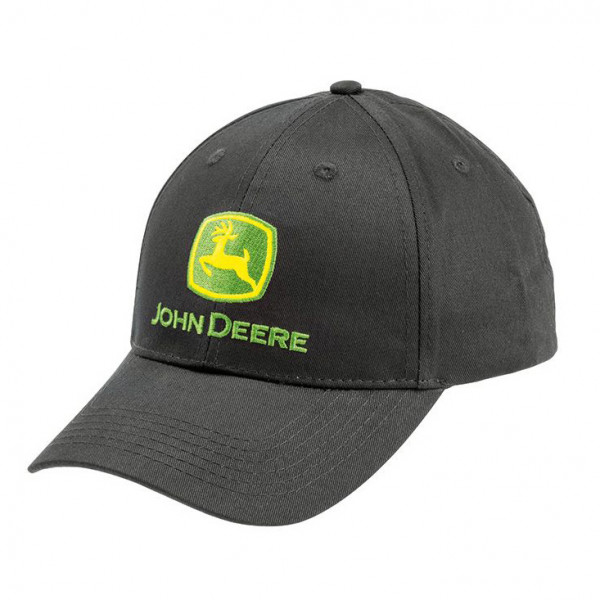 John Deere Black Twill Cap