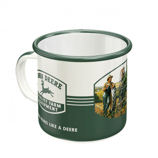 John Deere Enamel Mug 'Quality Farm Equipment'