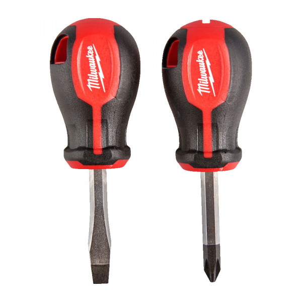 Milwaukee Tri-Lobe Screwdriver Stubby Set - Pack of 2