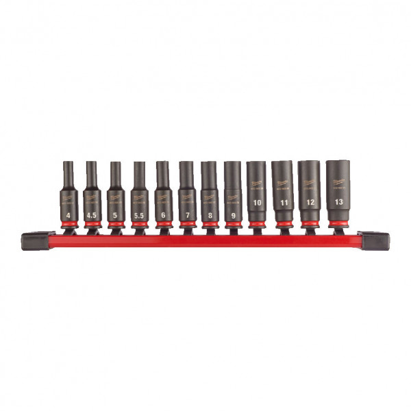 Milwaukee SHOCKWAVE™ IMPACT DUTY ¼″ Socket Rail Set (12pc)