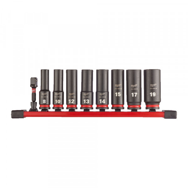 Milwaukee SHOCKWAVE™ IMPACT DUTY ⅜" Socket Rail Set (9pc)