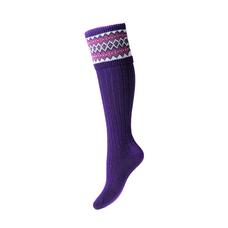 House of Cheviot Ladies Fairisle Socks Thistle Ben Burgess