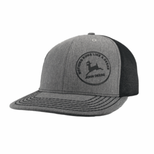 Genuine JOHN DEERE Mesh Cap with Rubber Stamp logo, Vintage Collection