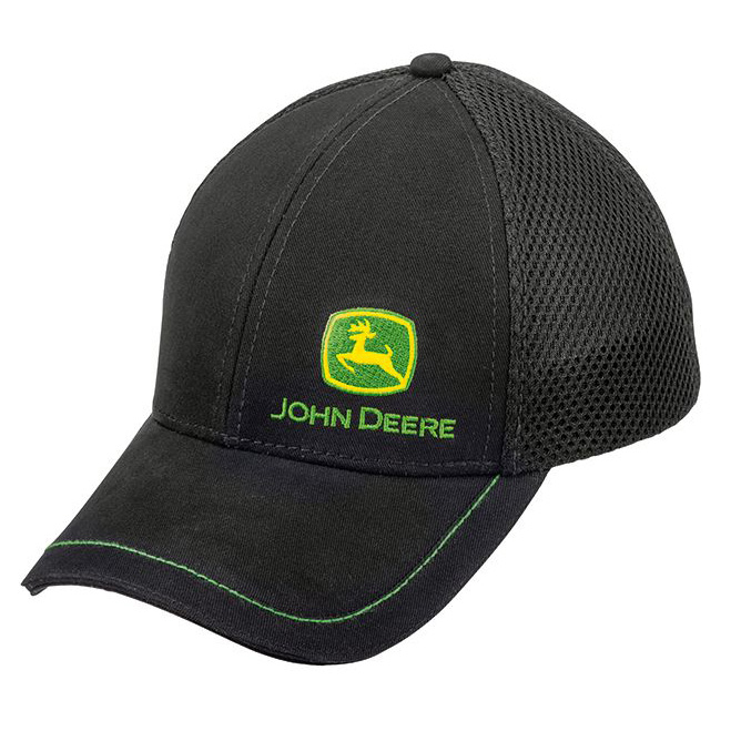 John Deere Black Mesh Cap