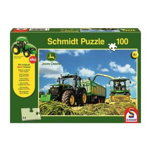 John Deere Puzzle + SIKU Tractor 'Tractor 7310R and Self-Propelled Forage Harvester'