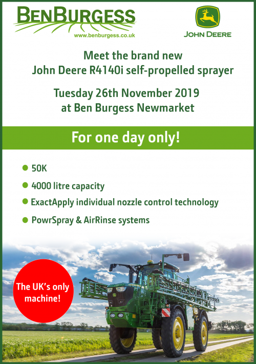 Meet the brand new John Deere R4140i self-propelled sprayer