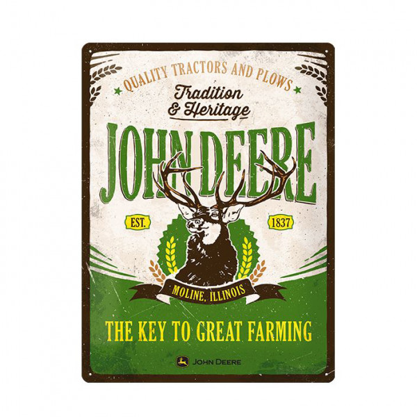 John Deere 'Tradition & Heritage' Tin Sign